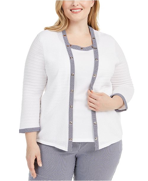 Alfred Dunner Plus Size Easy Street Layered Look Sweater Reviews