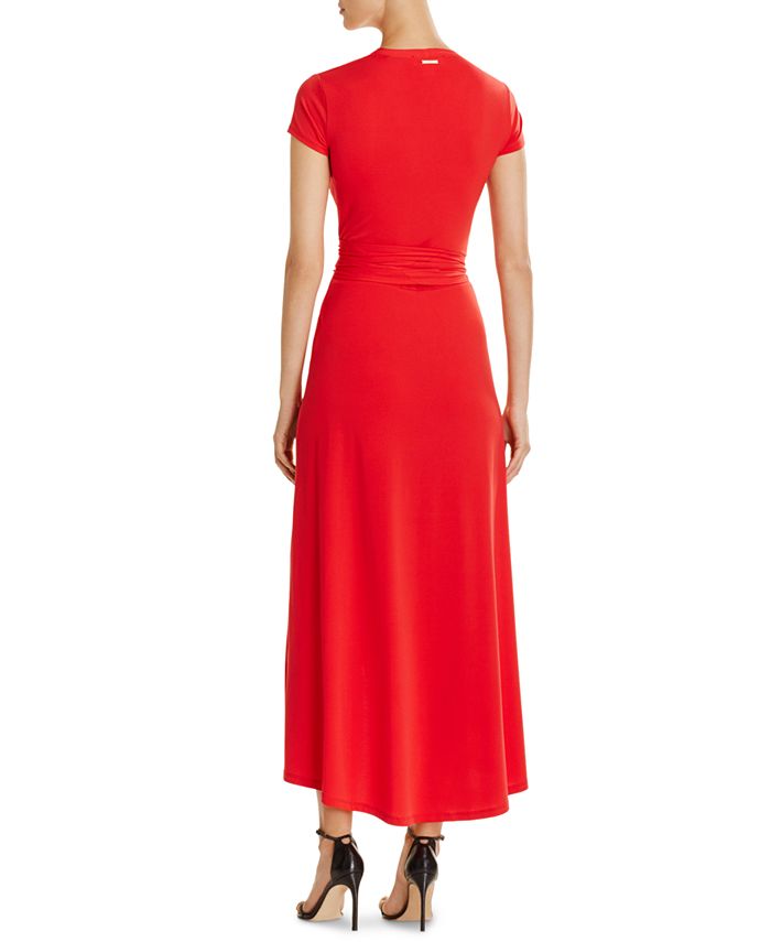 Michael kors high sales low faux wrap dress