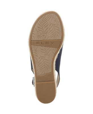 Women's Socialite Peep Toe Slingback Espadrille Wedge Sandals