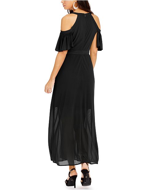 Thalia Sodi Cold-Shoulder Mesh Dress, Created for Macy's & Reviews ...
