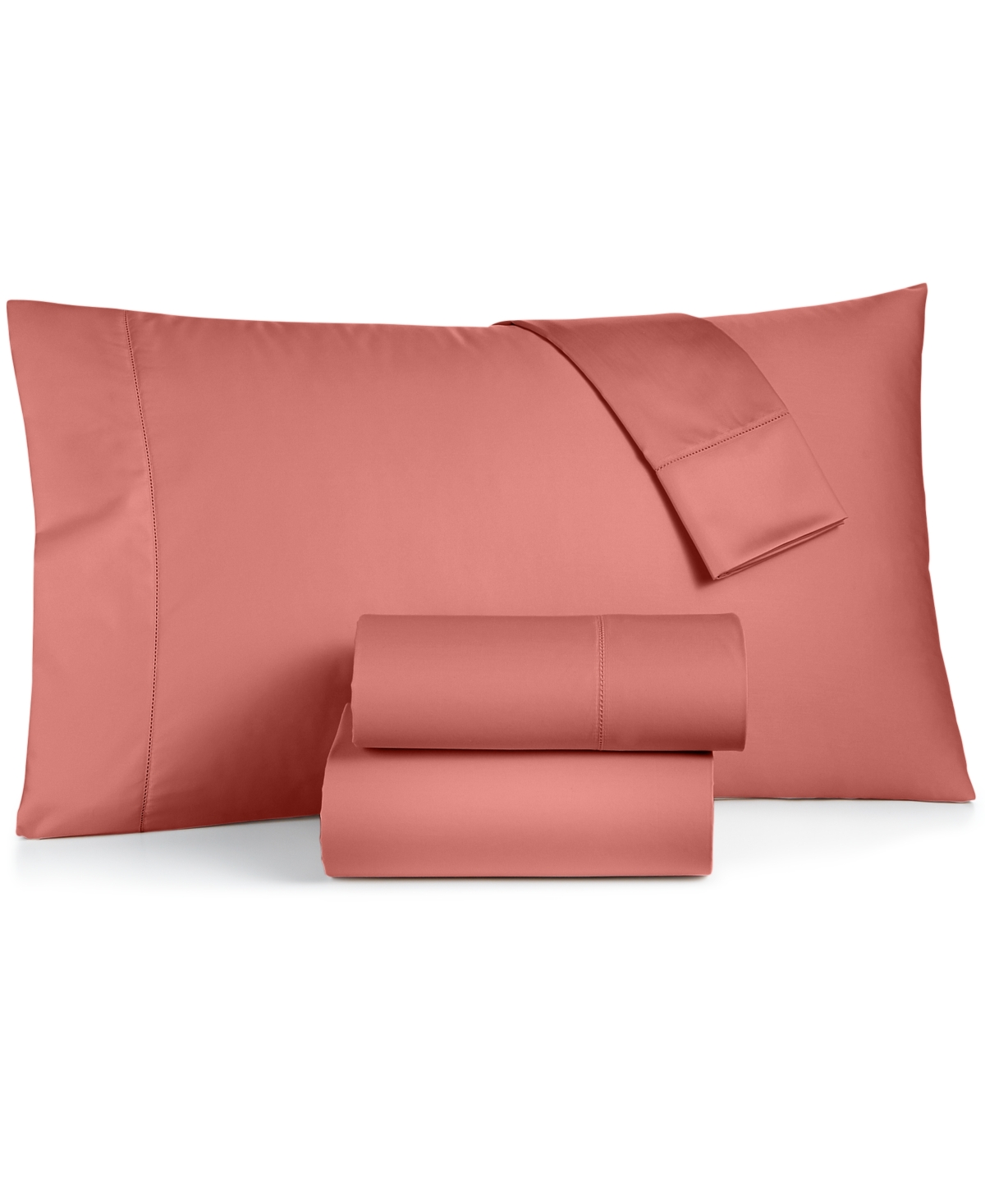 Shop Charter Club Damask Solid 550 Thread Count 100% Cotton 4-pc. Sheet Set, California King, Created For Macy's In Soft Poppy