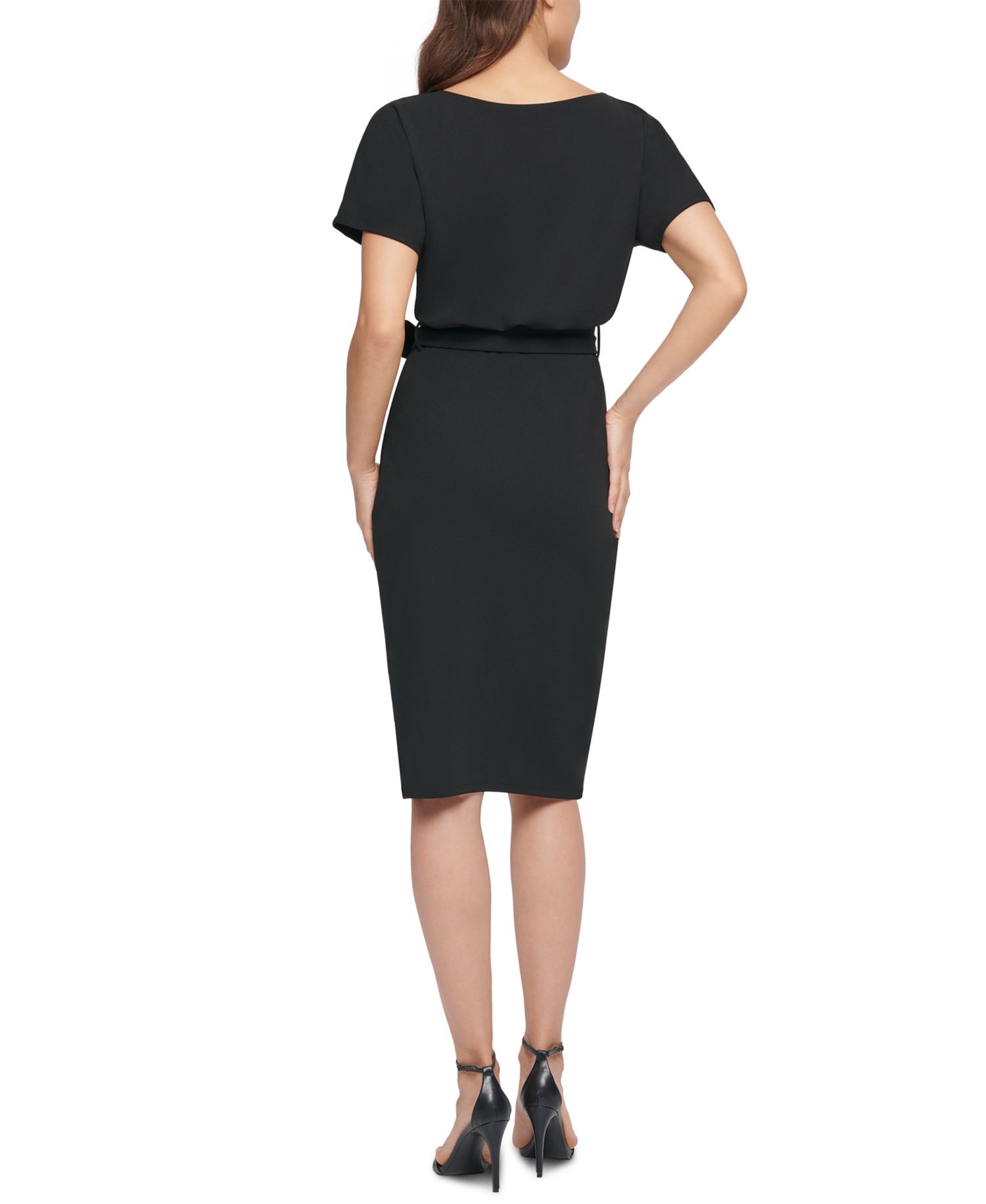 Blouson Wrap Dress