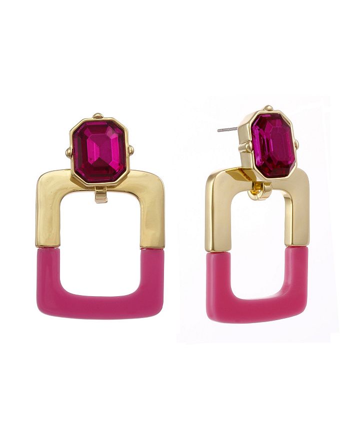 Christian Siriano New York Gold Tone and Pink Resin Doorknocker