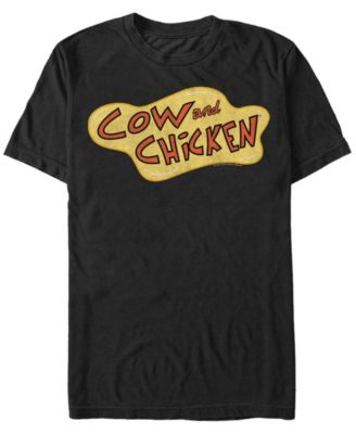 Men's Cow and Chicken Logo Color Short Sleeve T- shirt