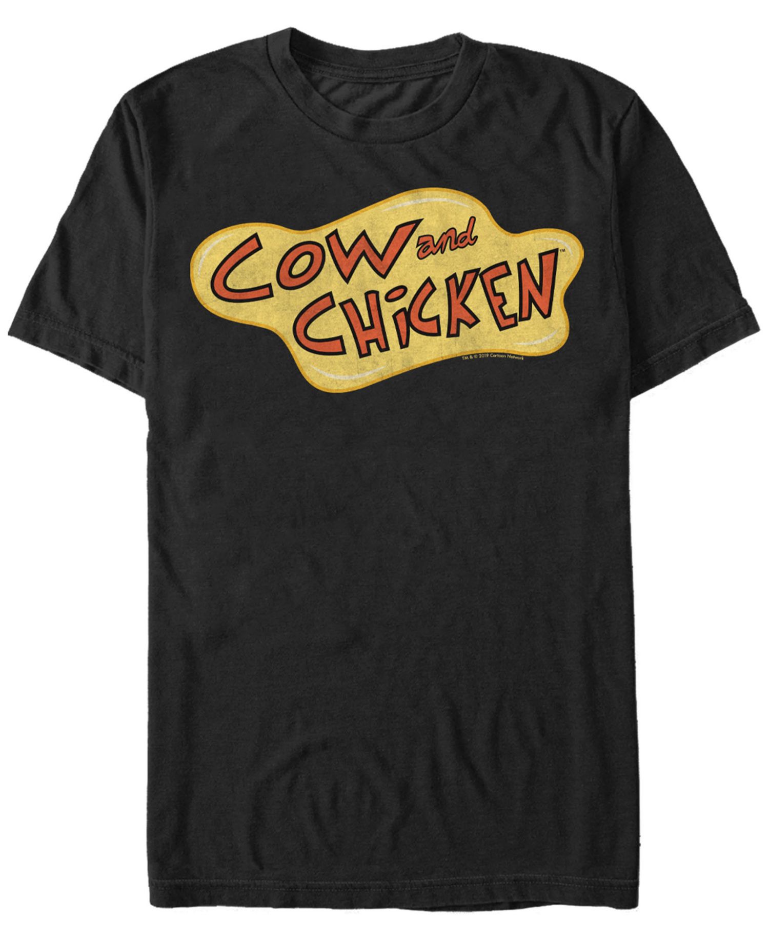 Men's Cow and Chicken Logo Color Short Sleeve T- shirt