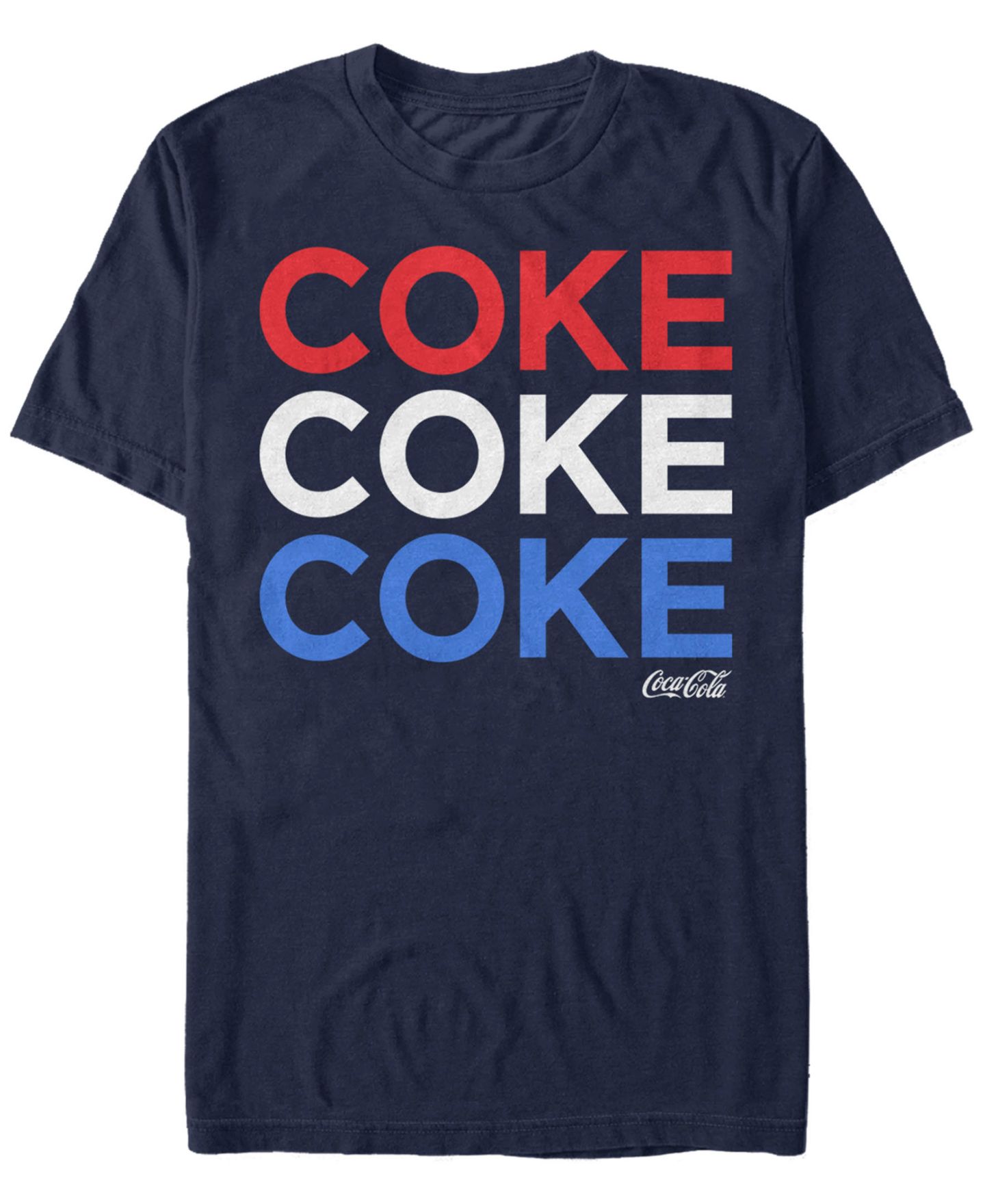 Мужская рубашка Fifth Sun Red White Blue Coke Repeat Short Sleeve T, цвет: Тёмно-синий — фото 1