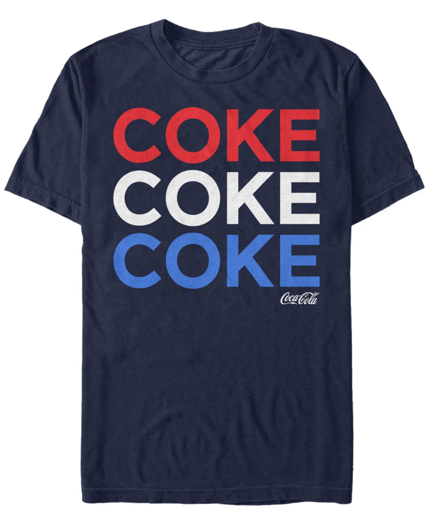 Men's Red White Blue Coke Repeat Short Sleeve T- shirt