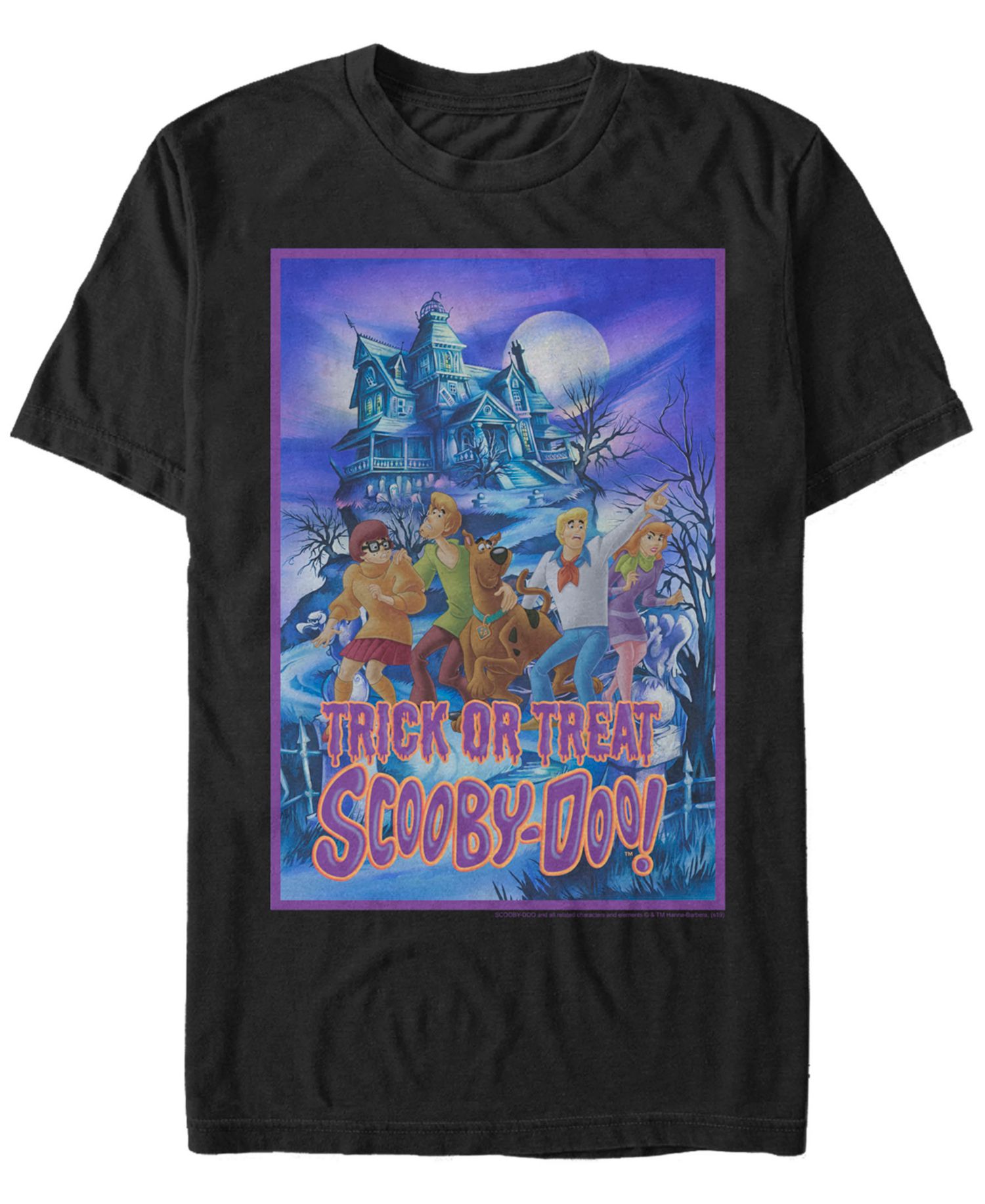 Scooby-Doo Men's Trick or Treat Poster Short Sleeve T-Shirt