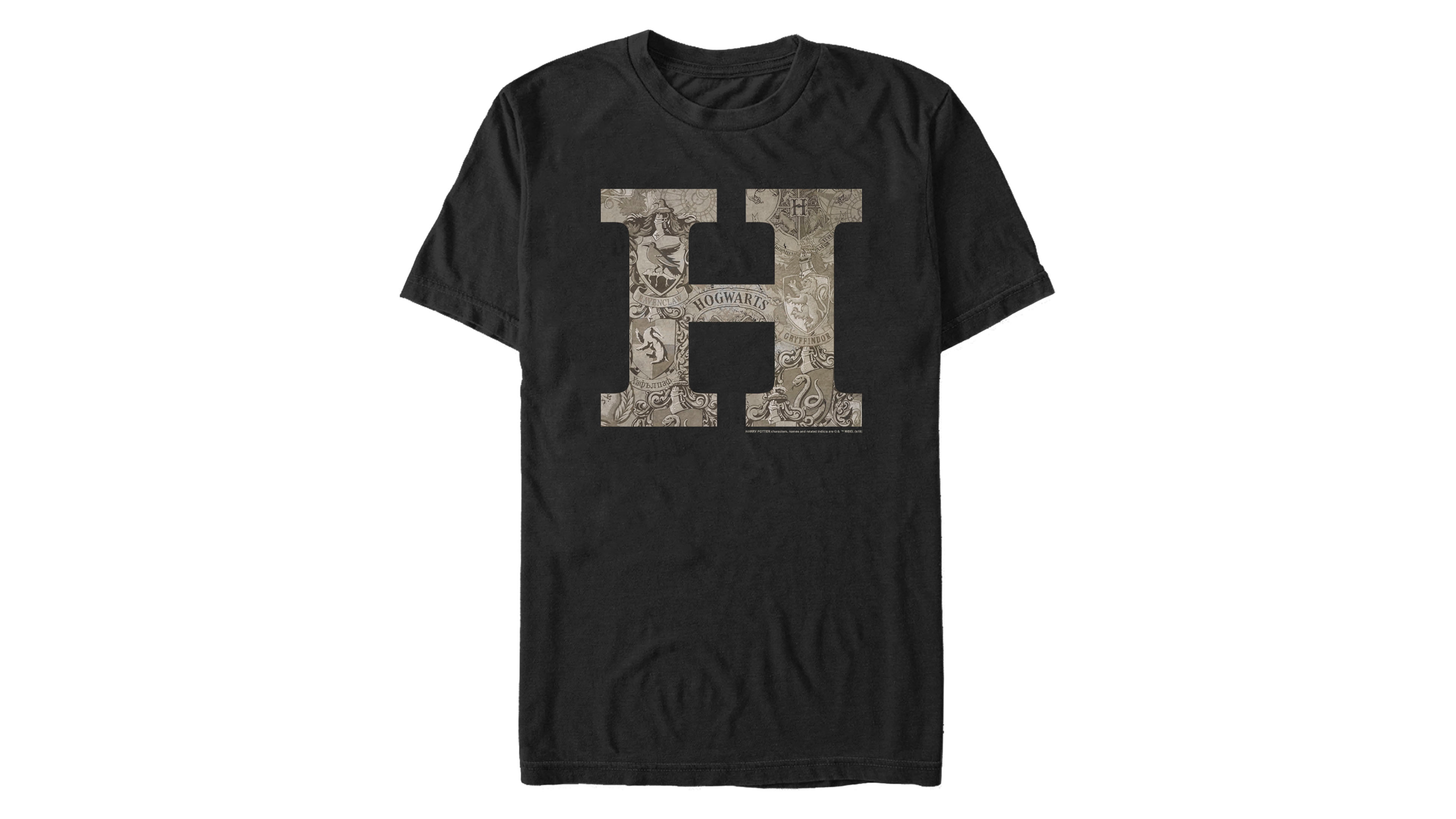 Fifth Sun Men's Vintage-Like Hogwarts Short Sleeve Crew T-shirt