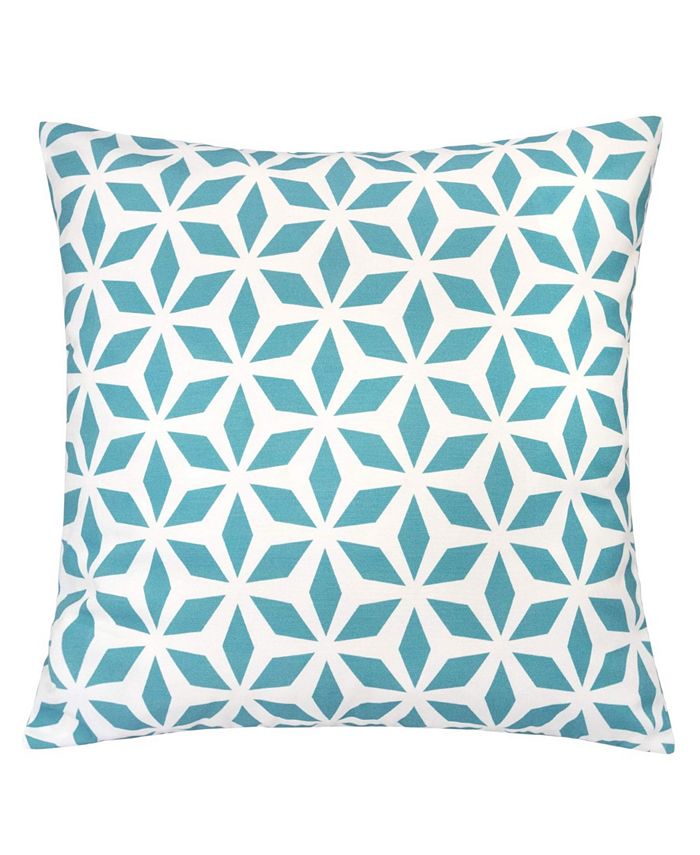 Homey Cozy Outdoor Pillow, Aqua Crystal Grid Set of 2 Macy's