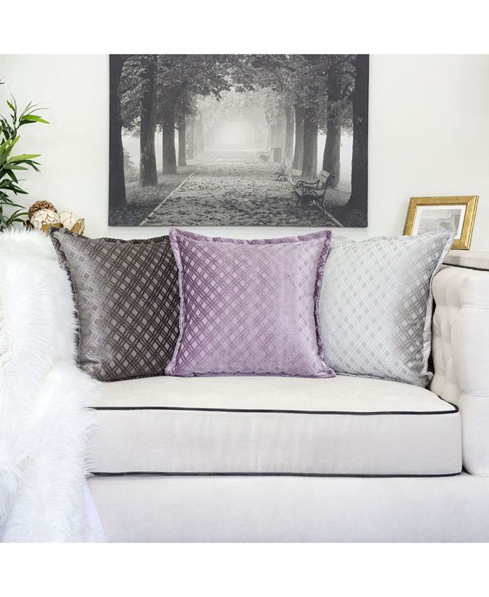 Homey Cozy Emma Jacquard Throw Pillow, Checkered Macy's