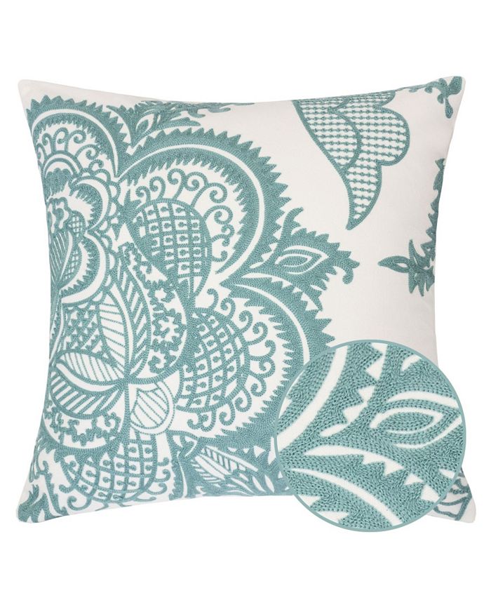 Homey Cozy Leah Cotton Square Decorative Throw Pillow Macy's