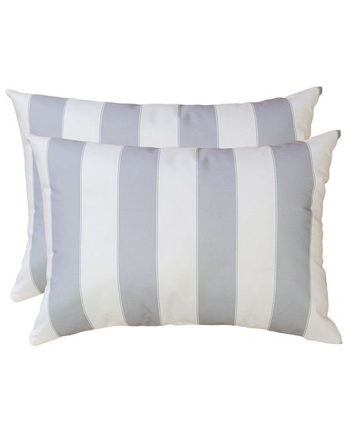 Homey Cozy Olivia Stripe Outdoor Pillow Set Of 2 Reviews