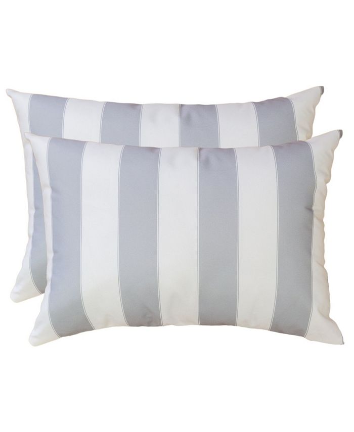 Homey Cozy Olivia Stripe Outdoor Pillow Set of 2 Macy's