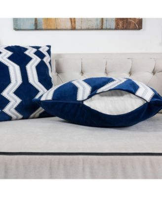 Vivian Applique Velvet Decorative Pillow, 20" x 20"