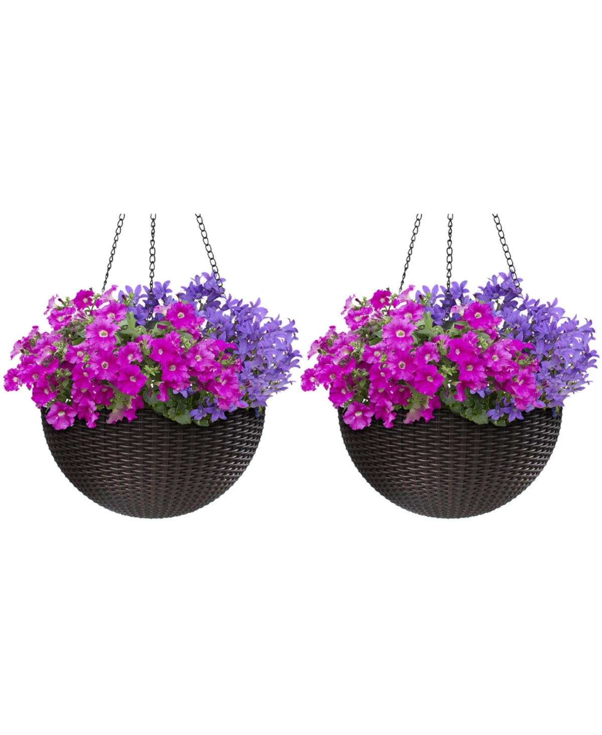 Hanging Planter Round-Espresso Brown (Large, 2-Pack) - Brown
