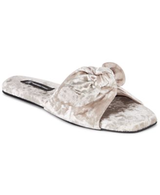 INC International Concepts - Women's Crushed-Velvet Knot Slippers