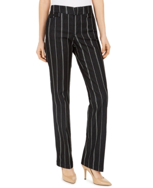 image of Charter Club Denim Pinstriped Trousers, Created for Macy-s