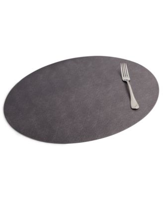 Hotel Collection - Faux Leather Oval Placemat