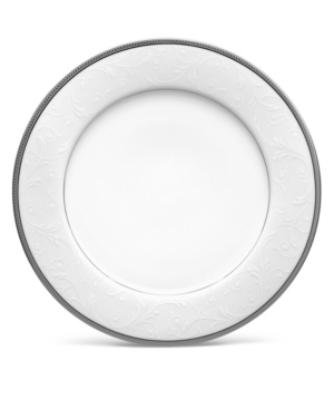 Noritake Regina Platinum Dinner Plate, 10-1/2" In Silver