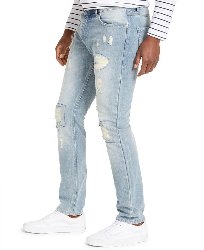 Sun + Stone Men's Slim-Fit Distressed Jeans - Macy's
