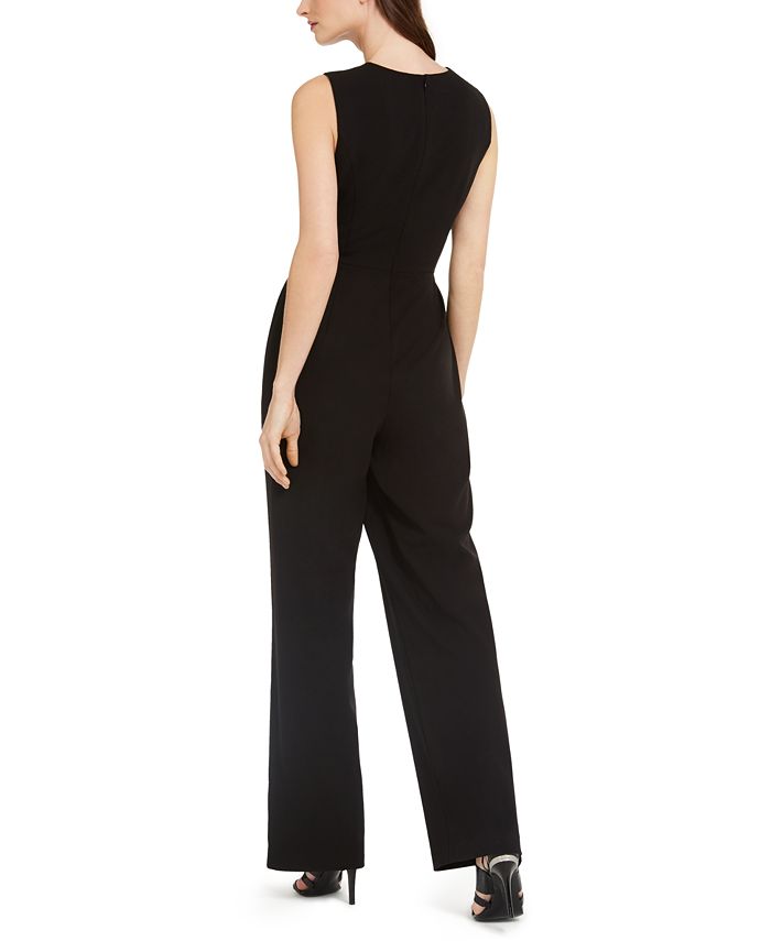 Calvin Klein Drawstring-Waist Jumpsuit - Macy's