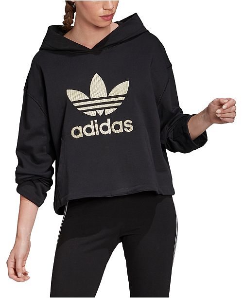 Adidas Women S Cotton Embroidered Logo Hoodie Reviews Women Macy S