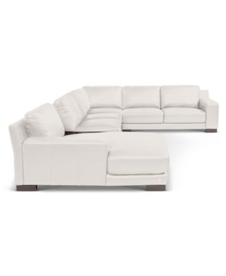 CLOSEOUT! Darrium 5Pc Leather Sectional with Console, Created for Macy's
