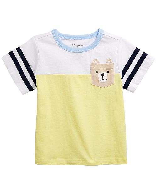 First Impressions Baby Boys Bear Pocket Cotton T Shirt Created