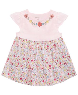 First Impressions - Baby Girls Floral-Print Cotton Tunic