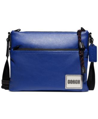 Leather crossbody bag Coach Blue in Leather - 25931796