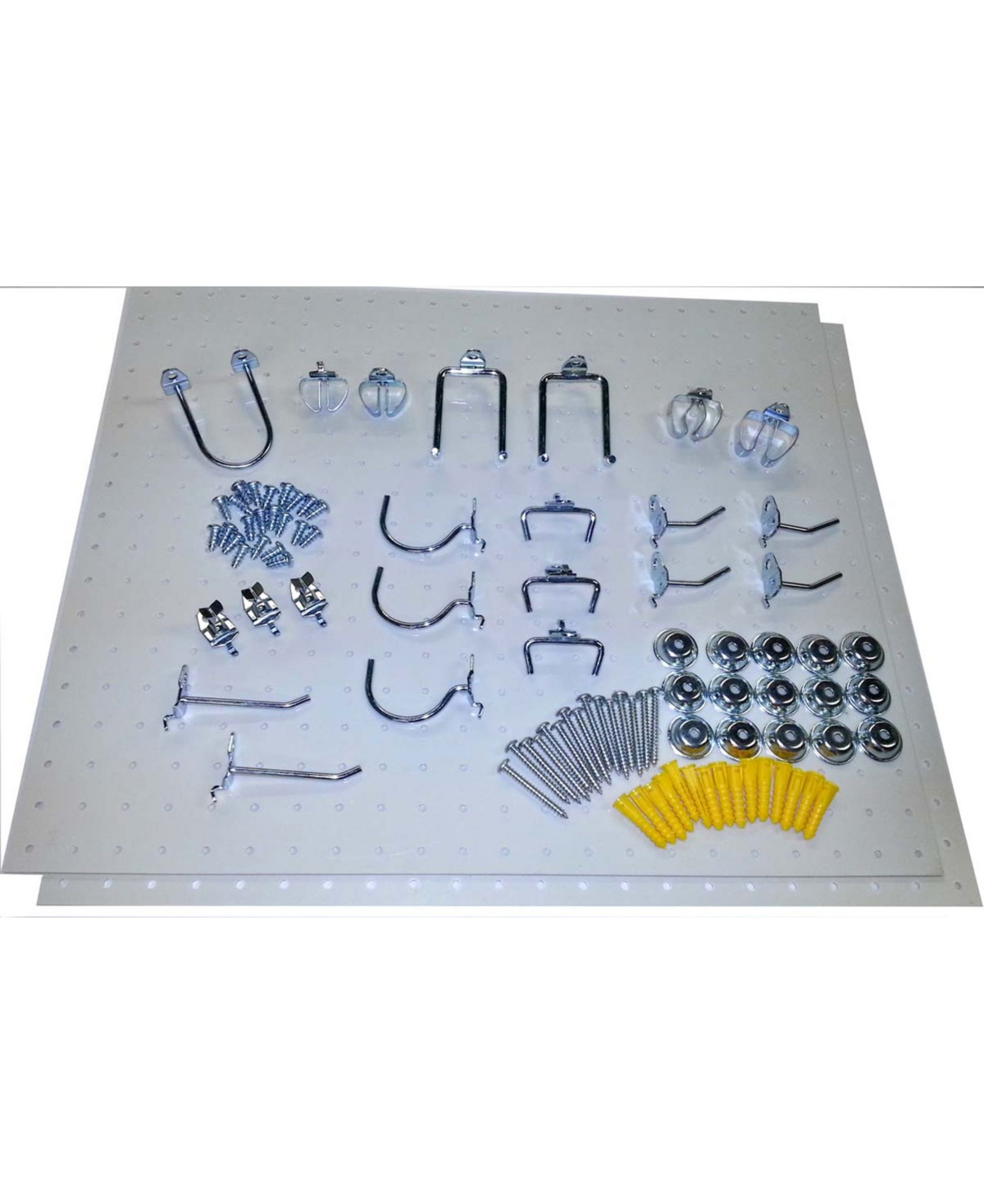Triton Products Duraboard Pegboards with 22 Piece DuraHook Assortment and Wall Mounting Hardware