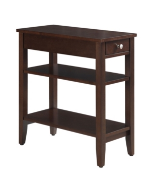 Convenience Concepts American Heritage Three Tier End Table With Drawer