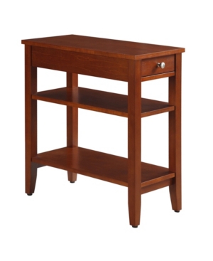 Convenience Concepts American Heritage Three Tier End Table With Drawer