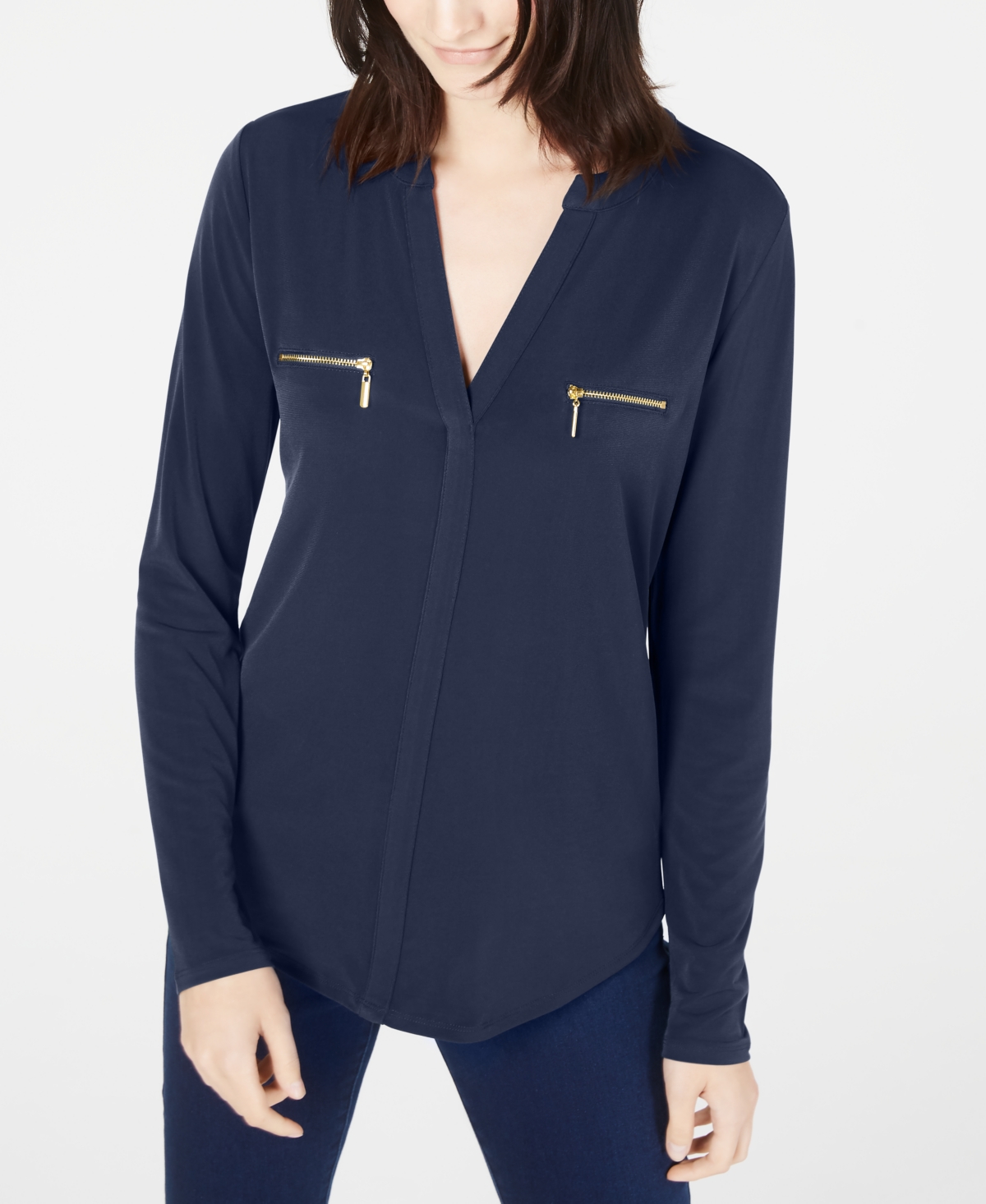 Inc International Concepts Plus Size Zip-Pocket Top, Created for Macy's