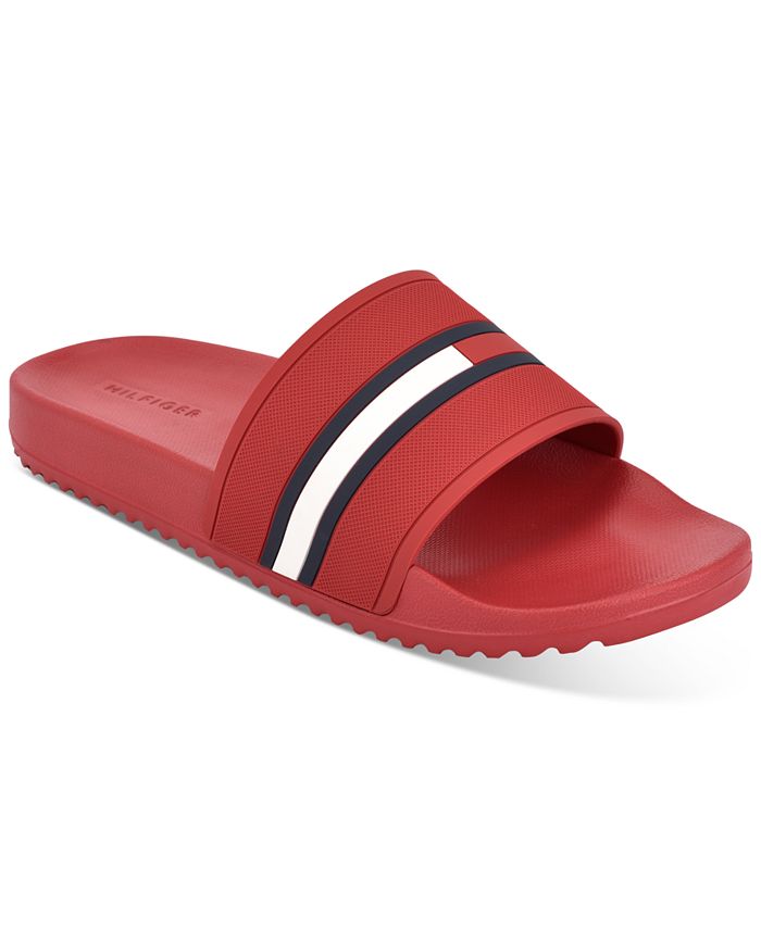 Tommy Hilfiger Men's Redder Flag Logo Pool Slide Sandals & Reviews ...