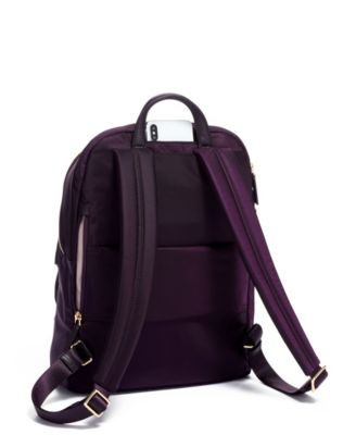 tumi purple backpack