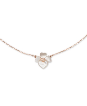 image of Kate Spade New York Rose Gold-Tone Pave Flower 36