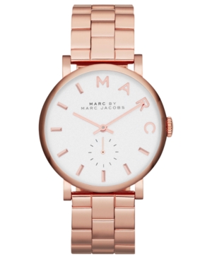 UPC 796483029057 product image for Marc by Marc Jacobs Watch, Women's Baker Rose Gold-Tone Stainless Steel Bracelet | upcitemdb.com