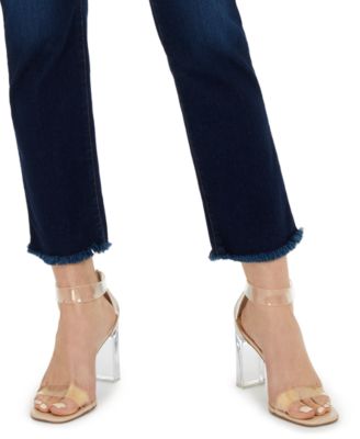 Macy's INC Straight-Leg Frayed-Hem Ankle Jeans, Created For Macy's