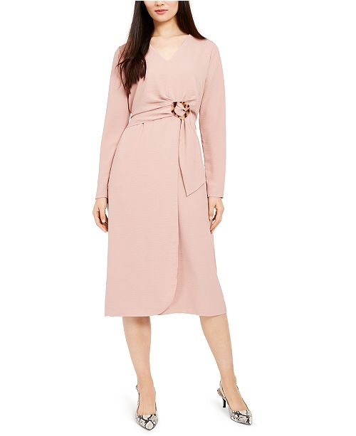 Alfani Tie Front Fit Flare Dress Created For Macy S Reviews