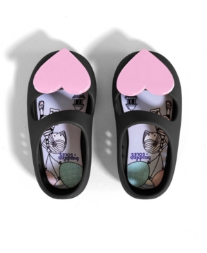 Baubles + Soles Toddler Girls Kaia Shoes with Twist Lock Slip-On Interchangeable Flat