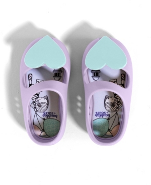 Baubles + Soles Toddler Girls Kaia Shoes with Twist Lock Slip-On Interchangeable Flat