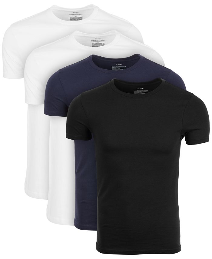 Alfani Men's 4Pk. Crewneck Undershirts, Created for Macy's Macy's
