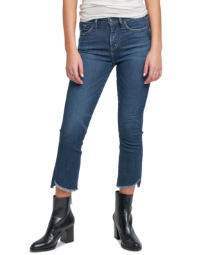 image of Silver Jeans Co. Fleet Step-Hem Kick-Cropped Jeans