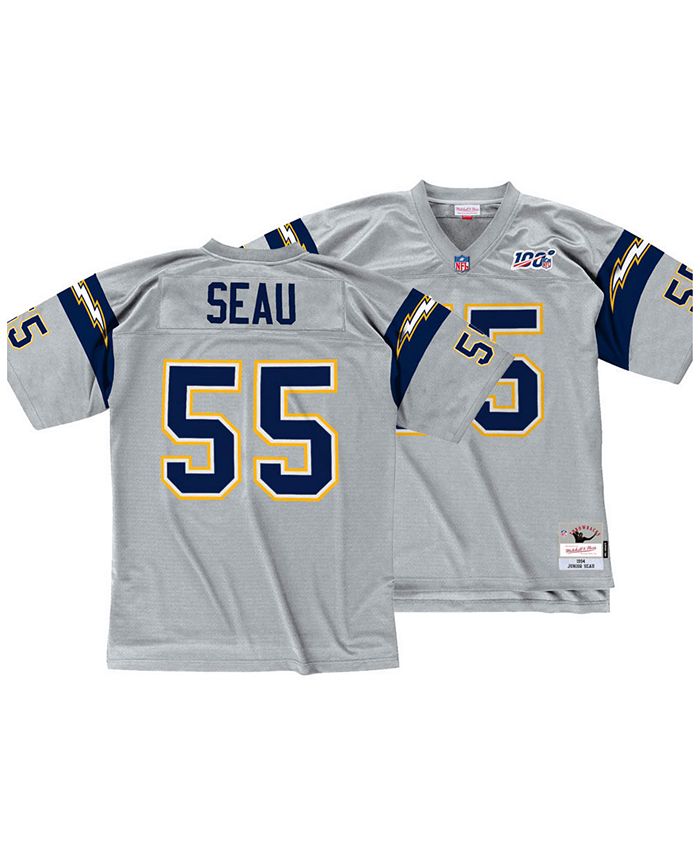 Mitchell & Ness Men's Junior Seau San Diego Chargers 100 Year Platinum  Jersey - Macy's