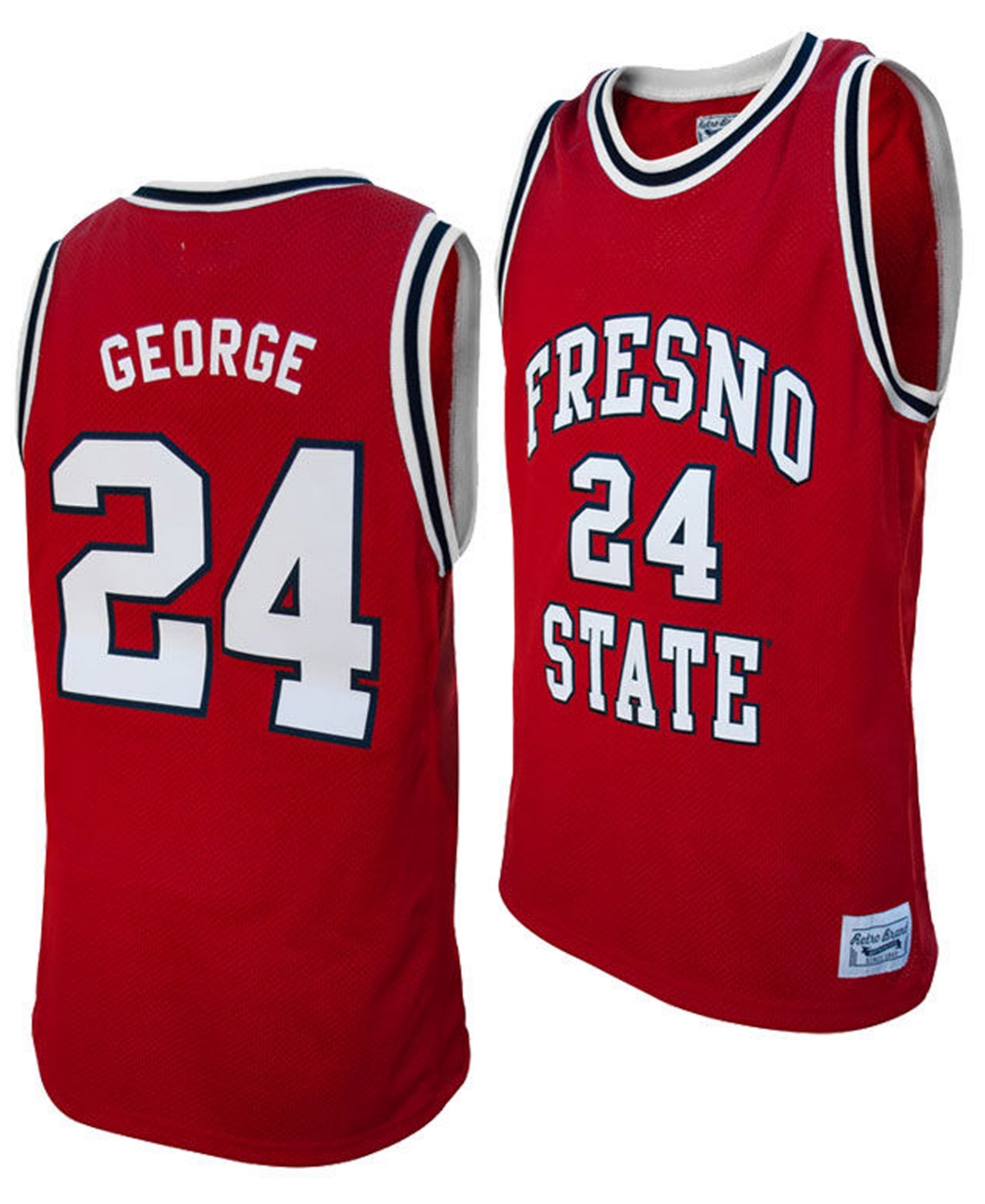 Men's Paul George Fresno State Bulldogs Throwback Jersey - Red