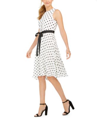 HARPER ROSE Polka Dot Fit & Flare Dress