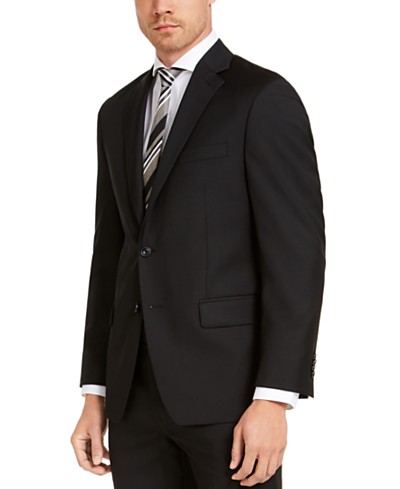 I.N.C. International Concepts Men's Slim-Fit Black Solid Suit 