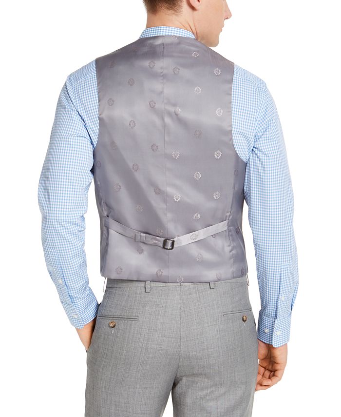 Lauren Ralph Lauren Men's ClassicFit UltraFlex Stretch Light Gray Sharkskin Suit Vest Macy's